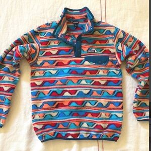Patagonia Vibrant Striped kids synchilla.